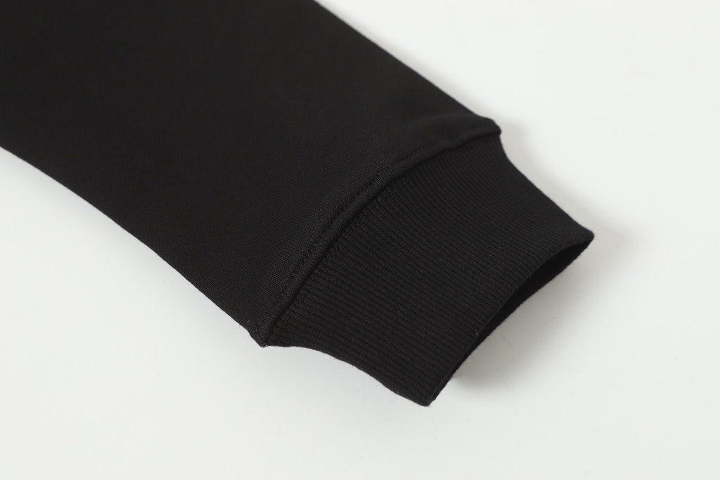 Colorful Rhinestone Hoodie - Black Gothic Street Sweatshirt 2608